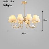 economico Modello sputnik-lampadario sputnik vintage in ottone dorato a 6/8/10 luci paralume unico in tessuto svasato durante la luce lampada da soffitto a collo di cigno in metallo unica per soggiorno corridoio-rame