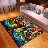 billiga Svartljus Mattor-blacklight matta uv-reaktiv glöd i mörkret område matta köksmatta halkfri oljesäker tree of life boho golvmatta vardagsrum matta inomhus utomhusmatta sovrum dekor badrumsmatta entrématta dörrmatta