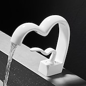 Недорогие Смесители для раковины в ванной-Ванная раковина кран - Водопад Электропокрытие По центру Одной ручкой одно отверстиеBath Taps