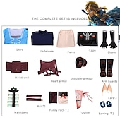 abordables Costumes de manga-La légende de Zelda : les larmes du royaume Lien Manga Costume de cosplay Tenues Costumes de Cosplay Mascarade Plus d&#039;accessoires Costume Pour Homme Femmes Adulte