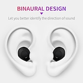 abordables Dispositivos electrónicos de cuidado personal-Audífono ITE invisible recargable - Amplificador de sonido digital mini con tono ajustable para ancianos apoyo para pérdida auditiva