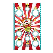 cheap Photobooth Props-Carnival Throwing Game Flag Sandbag Game Flag Circus Joker Flag