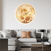 baratos Lâmpada de parede de pintura decorativa-lâmpada de parede relógio 40/60/80cm branco quente decoração de casa moderna lâmpadas de parede led compatíveis com estudo sala de estar cabeceira quarto 110-240v