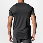 voordelige actieve T-shirts en tanktops voor heren-Voor heren T-shirt Fitnessshirt Basketbalshirt Atletische overhemden Strakke ronde hals Korte mouw Sport &amp; Outdoor Vakantie Uitgaan Casual / Dagelijks Snel Drogend Zweetafvoerend Ademend Zacht Effen