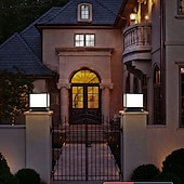 abordables Lampadaire sur poteau-colonne lumineuse extérieure ip65 e26 colonne lumineuse en verre étanche extérieure carrée led colonne lumineuse villa cour clôture paysage colonne lumineuse colonne en aluminium lumineuse