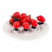 economico Utensili e gadget da cucina-12 pz formiche cibo raccoglitori di frutta decorazione forchette a forma di formica spuntino torta dessert stoviglie per la cucina di casa cena di festa raccoglitore di frutta per ristoranti/bar