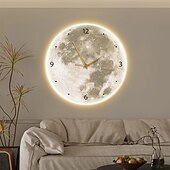 baratos Lâmpada de parede de pintura decorativa-lâmpada de parede relógio 40/60/80cm branco quente decoração de casa moderna lâmpadas de parede led compatíveis com estudo sala de estar cabeceira quarto 110-240v