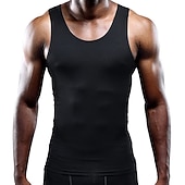 levne Tílka na cvičení-Pánské Gymnastická košile Kompresní nádrž Fitness Tank Pánské topy Tričkový Bez rukávů Sporty a outdoor Dovolená Jdeme ven Běžné / Denní Posilovna Rychleschnoucí Prodyšné Měkké Bez vzoru Černá Bílá