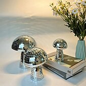 abordables accessoires de photomaton-Champignon boule disco miroir verre laser papierchampignons ornements