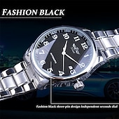 economico Orologi meccanici-Orologio Meccanico Automatico da Uomo - Orologio Moda Casual d&#039;Affari con Calendario Luminosa