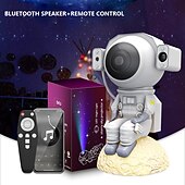 abordables Lumières intelligentes-Nouveau mini astronaute ciel lumière colorée projection lumière plein ciel étoile atmosphère veilleuse usb alimentation
