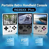 お買い得  ゲーム機器-anbernic rg35xx プラスレトロハンドヘルドゲームコンソール linux システム 3.5 インチ ips スクリーンポータブルポケットビデオプレーヤー