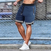 cheap Mens Active Shorts-Men&#039;s Athletic Shorts Basketball Shorts Running Shorts Gym Shorts Sports Going out Weekend Breathable Quick Dry Running Casual Pocket Drawstring Elastic Waist Plain Knee Length Gymnatics Activewear
