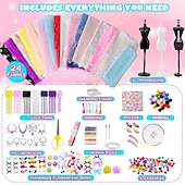 cheap Princess Doll Playsets-Children&#039;s Clothing Design DIY Doll Clothing Kindergarten Handicraft Class Creative Material Pack Clothing Fabric Tailor