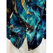 preiswerte Vintage Hemd-Herren Blumen Hemd Knopfhemd Langarm Vintage Abstrakt Alltagskleidung Ausgehen Wochenende Herbst Winter Umlegekragen Druck Button-Down Schwarz Blau Grün