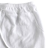 baratos Feriado-Homens Calção Shorts de linho Shorts de verão Calças Capri Com Cordão Cintura elástica Perna reta Tecido Conforto Respirável Comprimento da panturrilha Casual Diário Feriado Misto de Algodão e Linho