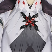 billiga Kostym för videospel-Genshin Impact Fatui Harbingers Arlecchino Animé Cosplay-kostym Cosplay-kostymer Halloween Maskerad Kostym Till Dam Tonåring Vuxna