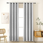 economico Curtain blackout-tende oscuranti per la camera da letto dei bambini tende a stella scintillanti color argento con isolamento termico per ragazzi e ragazze con occhiello antico trattamento finestra superiore tende a 1