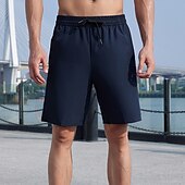 billiga aktiva shorts för män-Herr Atletiska shorts Joggingshorts Gymshorts Sport Utekväll Helgen Andningsfunktion Snabb tork Löpning Fritid Ficka Snörning Elastisk midja Slät Knelängd Gymnastik Sportkläder Svart Kungsblå