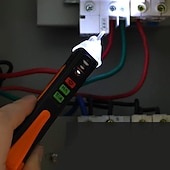 cheap Hand Tools-Non Contact Voltage Tester Pen Electrical Tools Electrical Tester AC 12-1000V/48V-1000V LED Flashlight Buzzer Alarm for Live/Null Wire Tester Judgment Wire Breakpoint Finder