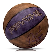 abordables Diversión y deportes al aire libre-Balón de baloncesto de microfibra de gamuza psyche tamaño 7, tacto de cuero suave para adolescentes y adultos, balón de entrenamiento con capacidad láser