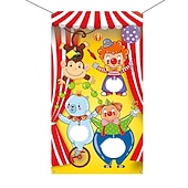 cheap Photobooth Props-Carnival Throwing Game Flag Sandbag Game Flag Circus Joker Flag