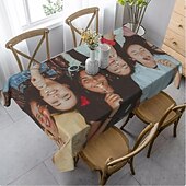 abordables Décorations personnalisées-Nappe personnalisée nappe rectangulaire personnalisée résistante à l&#039;eau anti-rides et anti-éclaboussures couverture de table en jacquard douce personnalisée pour salle à manger banquets et dîners de