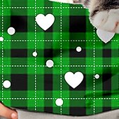 abordables Animaux 3D de Fille-Saint Patrick Fille 3D Plaid Chat Tee-shirts Chemise manche longue 3D effet Printemps Automne Actif Mode Le style mignon Polyester Enfants 3-12 ans Col Ras du Cou Extérieur Casual du quotidien