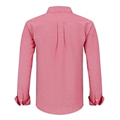abordables chemises sans repassage pour hommes-Homme Chemise Chemise habillée Uni Bureau &amp; Carrière Fête de mariage Noir Blanche Rose dragée bleu marine manche longue Revers Printemps &amp; Automne Vêtement Tenue