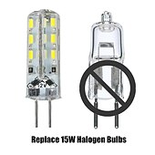 economico Luci LED bi-pin-20 pz 10 pz g4 ha condotto la lampadina 2 w 24 led dc12v 3014smd risparmio mini lampada in silicone 360 angolo del fascio sostituire la luce alogena faretto lampadario