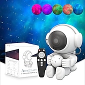 abordables Lumières intelligentes-Nouveau mini astronaute ciel lumière colorée projection lumière plein ciel étoile atmosphère veilleuse usb alimentation