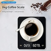 cheap Kitchen Appliances-Built-in battery charging Electronic Scale Built-in Auto Timer Pour Over Espresso Smart Coffee Scale Kitchen Scales 3kg 0.1g