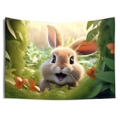 abordables Tapices de vacaciones-Tapiz Colgante Arte de Pared Gran Tapiz Conejo Animal Mural Decoración Fotográfica Fondo Manta Cortina Decoración para el Hogar Dormitorio Sala de Estar