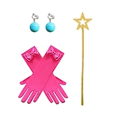 abordables Accesorios usables-Combinación de joyas biqi de princesa melocotón rosa, accesorios de princesa melocotón súper melocotón para niños