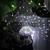 abordables accessoires de photomaton-Champignon boule disco miroir verre laser papierchampignons ornements