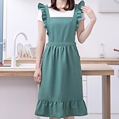 economico grembiule-grembiule, cucina, cucina domestica, speciale tessuto impermeabile e resistente all&#039;olio a doppio strato, grazioso grembiule da donna in stile principessa