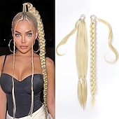 economico Code-A cordoncino Code Soffice / Naturale / Facile da indossare Capelli sintetici Pezzo di capelli Estensione capelli Liscio 81 cm Da sera / Festa / Serata / Da tutti i giorni