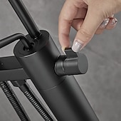 זול ברזים לאמבטיה-ברז לאמבטיה - מינימליסטי מגולוון עומד לבדו שסתום קרמי Bath Shower Mixer Taps