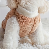 Недорогие Одежда и аксессуары для собак-Собаки Коты Жилет Мода Симпатичные Стиль Зима Теплый Мягкий Влажная чистка Удобный на открытом воздухе Спорт Одежда для собак for Бишон Фриз Пудель Померанский шпиц молодого животного папиллон