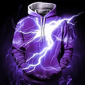 abordables Patrón 3D-Hombre Graphic Focos Sudadera Sudaderas Sudadera Manga Larga Sudadera con capucha Con Capucha Moda Impresión 3D Deporte Festivos Vacaciones Rojo Azul Piscina Estampado Bolsillo delantero Primavera