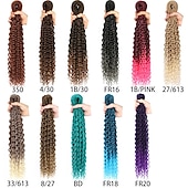 abordables Crocheter les cheveux-24 pouces boho de dreadlock extensions synthétiques extensions de dreadlock à double extrémité 10 brins faits à la main doux reggae cheveux style hippie extensions dread serrures cheveux
