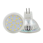 abordables Spots LED-Ampoule LED mr16 4w 3000k blanc chaud/6000k blanc 12v basse tension pour éclairage sur rail lampes de bureau en fibre optique projecteurs avec couvercle en verre 1/10 pièces