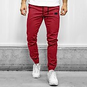 cheap Sweatpants-Men&#039;s Sweatpants Joggers Trousers Drawstring Elastic Waist Elastic Cuff Plain Comfort Breathable Casual Daily Holiday Sports Fashion ArmyGreen Black