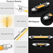 abordables Ampoules globe led-Ampoules LED R7s 78 mm 5/10 W 50 W/70 W équivalent halogène double extrémité J Base 360 angle de faisceau 220 V dimmable 3000 K blanc chaud/6000 W blanc pour éclairage paysager (2 pièces)