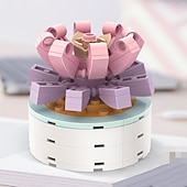 ieftine Jucării de Construit-cadouri de ziua femeii floare suculentă de bloc ds1013-ds1017 serie de plante în ghiveci jucării creative diy puzzle ornamente florale decorative cadouri de ziua mamei pentru mama