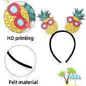 billige photobooth rekvisitter-instagram sommertema flamingo pannebånd pryder coconut tree beach hawaiian pannebånd