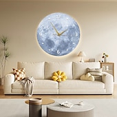 baratos Lâmpada de parede de pintura decorativa-lâmpada de parede relógio 40/60/80cm branco quente decoração de casa moderna lâmpadas de parede led compatíveis com estudo sala de estar cabeceira quarto 110-240v