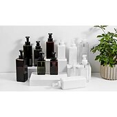 abordables Accessoires pour salle de bains-1 distributeur de savon moussant rechargeable – Flacon pompe de 450 ml pour savon liquide et lotion – Fournitures de salle de bain pratiques et respectueuses de l&#039;environnement.