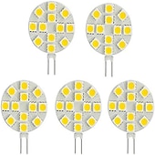 economico Luci LED bi-pin-lampadine a led g4 dc 12v dimmerabili 1w/1.5w/2w/3w, equivalenti alogene 10w-30w, bianco caldo 3000k/luce diurna 6000k, angolo del fascio 180° (5 pezzi)