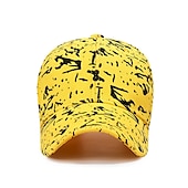 billiga Baseballkeps herr-Unisex Basebollkeps Solhatt Svart Vit Polyester Mode Ledigt Minimalism Utomhus Semester Grafisk Graffiti Justerbara Solskyddskräm Mode